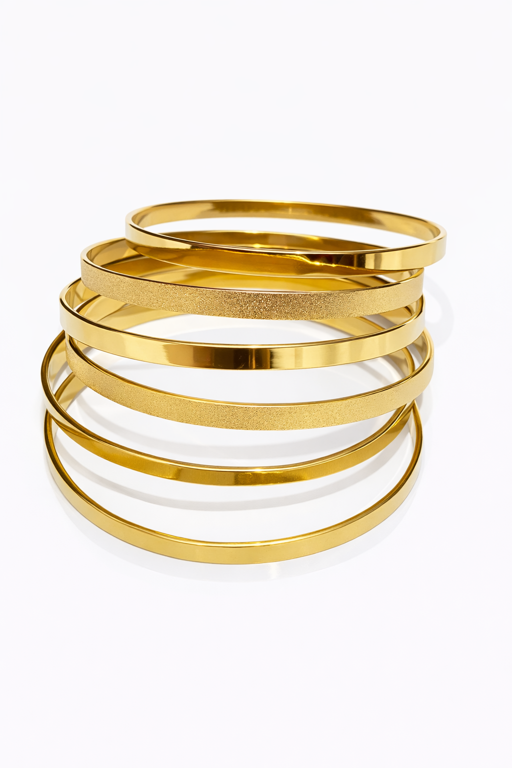 Sugar Crumbs & Plain Bangle Set (6 Pcs)