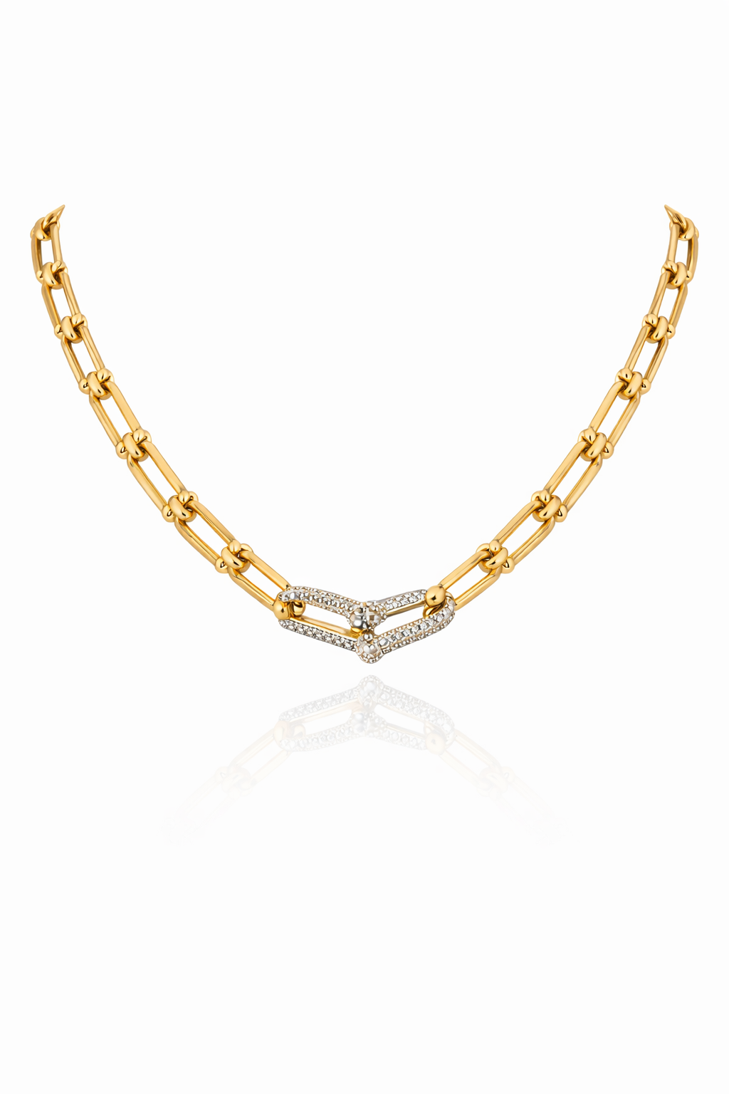 سلسلة Paperclip مرصعة زركون