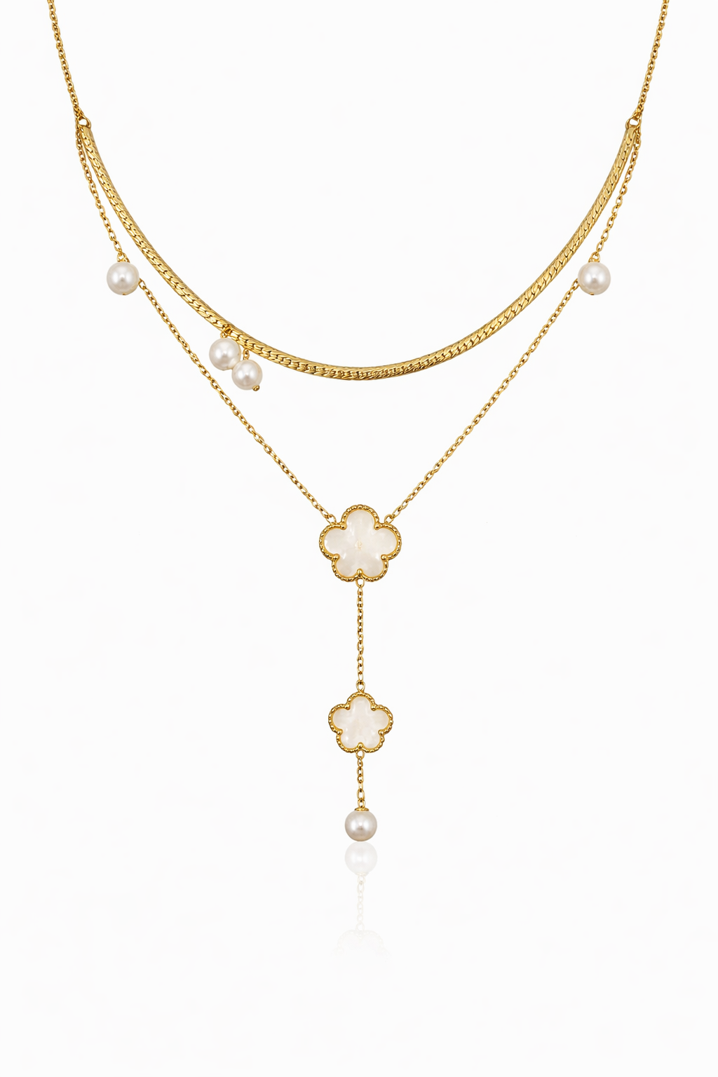 سلسلة وردة بيضاء ٢ طبقة