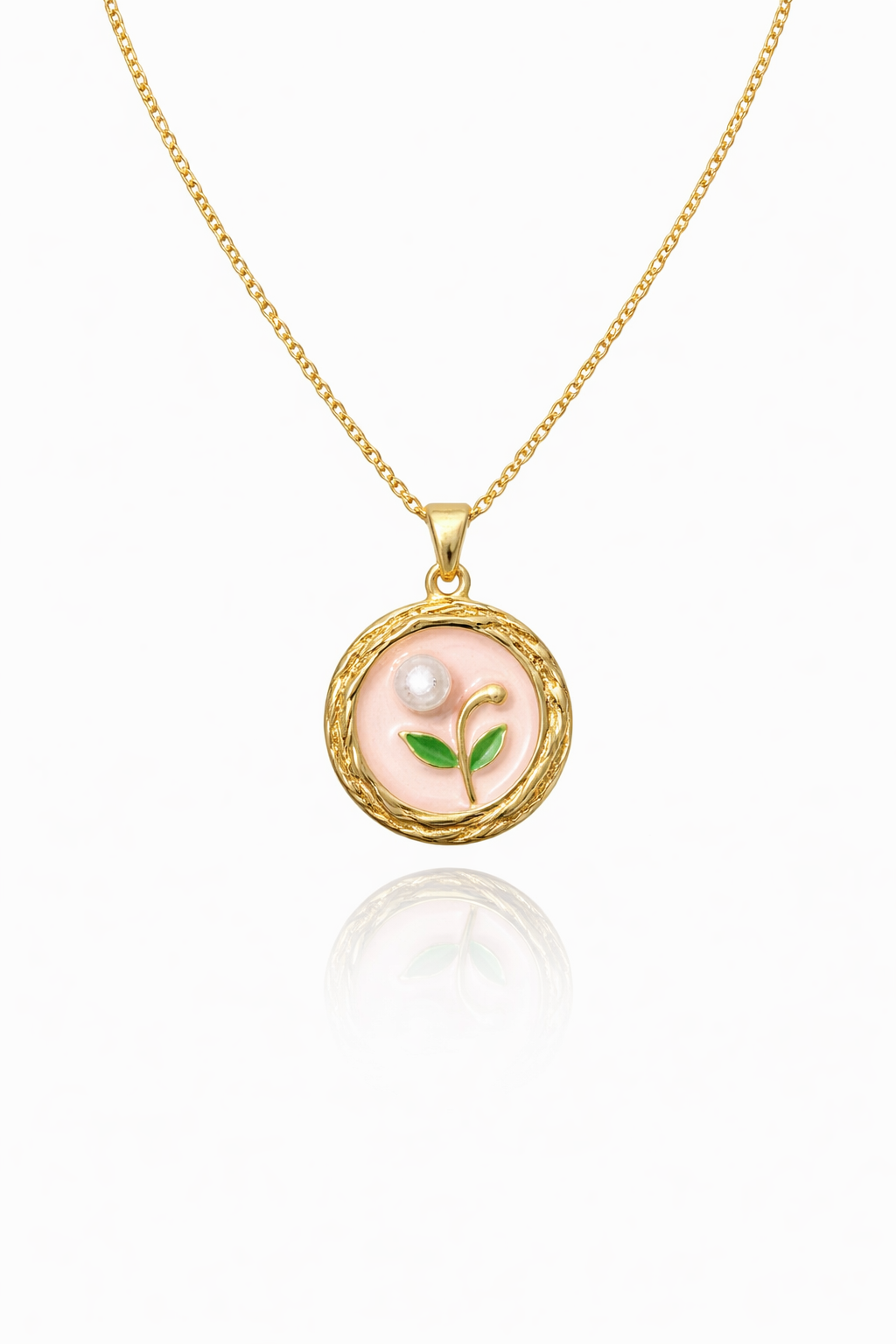 سلسلة وردة لولى ابيض